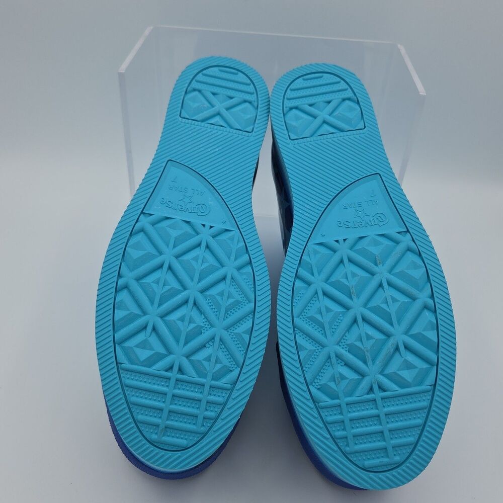 Miley Cyrus Converse Chuck Taylor Platform Hi Gnarly Blue Patent Sneakers Size 9 - Picture 7 of 8